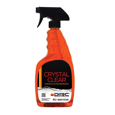 DiTEC Crystal Clear Glass Cleaner - Spray Bottle - 24oz