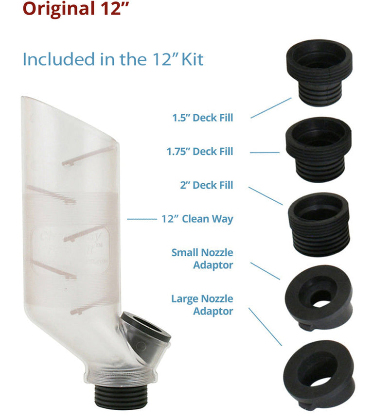 Clean Way Fuel Fill 12" Baffle Kit--New Improved--Better Balanced