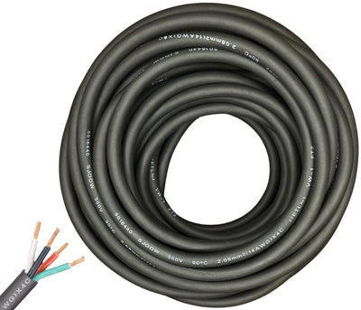 14/4 SJOOW Cable Cord Wire - 14 Gauge 14 AWG 4 Conductor 300V Portable Power Extension Cord Cable with Ultra Flexible Insulation Jacket
