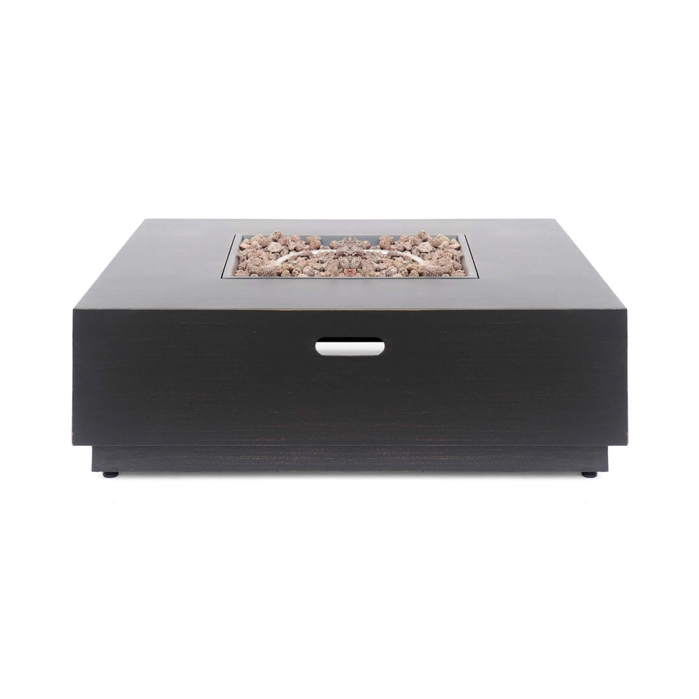 Alora 40-Inch 50K BTU Modern Outdoor Square Iron Backyard Patio Fire Pit (SAK31635)