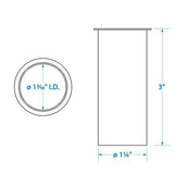 Brass Drain Tube 1-1/4" x 3"