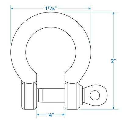 Anchor Shackle SS 5/16"