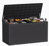 75 Gallon Heavy-Duty Outdoor Deck Box – Waterproof Patio Storage Box with Hinged Lid, Lockable & Easy Assembly