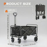 680LBS Heavy Duty Folding Wagon Cart All Terrain Garden Beach Utility Cart