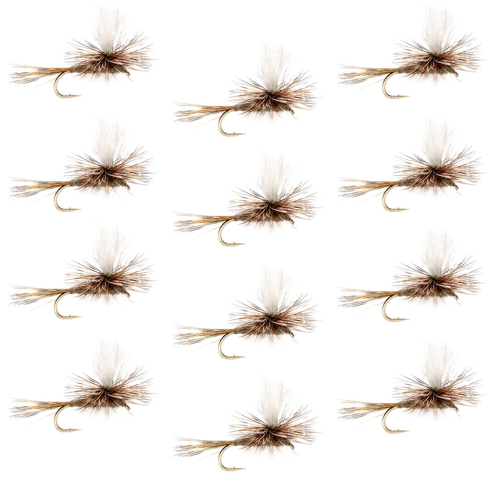 Adams Parachute Classic Dry Fly - 12 Flies Hook Size 16
