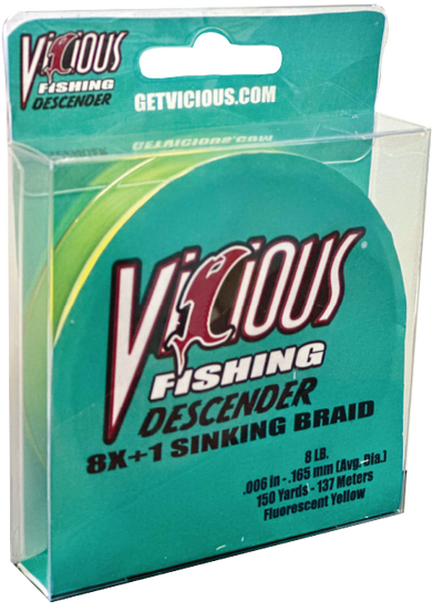 Vicious Descender Sinking Yellow Braid - 10 Lb Test