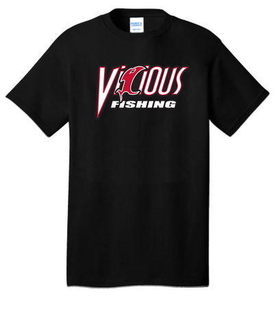 Vicious Fishing Logo Tee - Classic Black