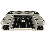 Docktail Butler Boat Table with Adjustable Rod Holder Mount