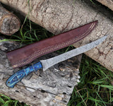 Custom Handmade Damascus Fillet Knife – 67 Layers Flexible Fishing Knife