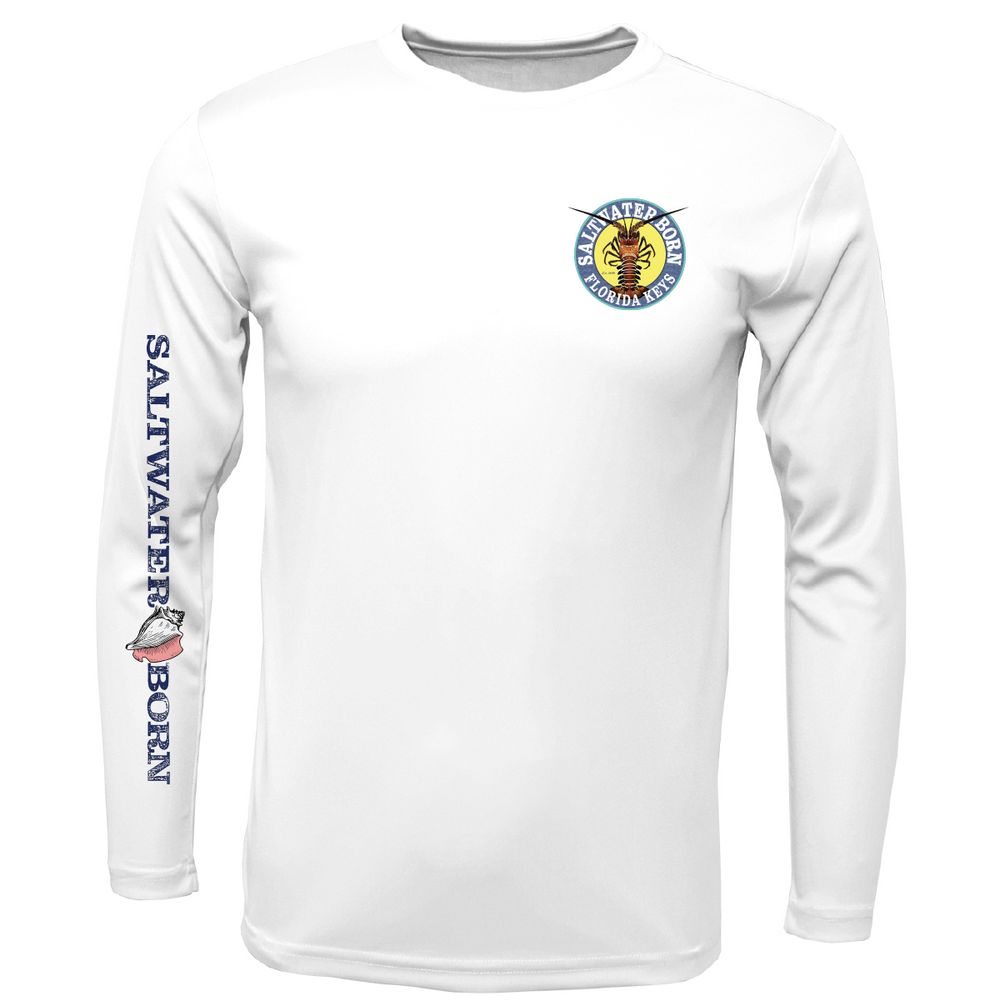 Florida Keys Realistic Lobster Men's Long Sleeve UPF 50+ Dry-Fit Shirt