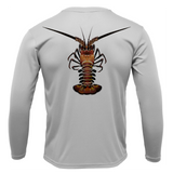 Florida Keys Realistic Lobster Men's Long Sleeve UPF 50+ Dry-Fit Shirt