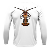 Florida Keys Realistic Lobster Men's Long Sleeve UPF 50+ Dry-Fit Shirt