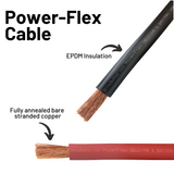 8 Gauge (AWG) Single Black Pure Copper Battery Cable Wire with Lug Connector Ring Terminals