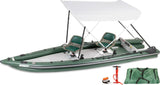 FSK16 FishSkiff™ Inflatable Fishing Boat 2 Person Swivel Seat Canopy Package