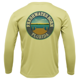 USF Green and Gold Freshwater Born Men's Long Sleeve UPF50+ Dry-Fit Shirt