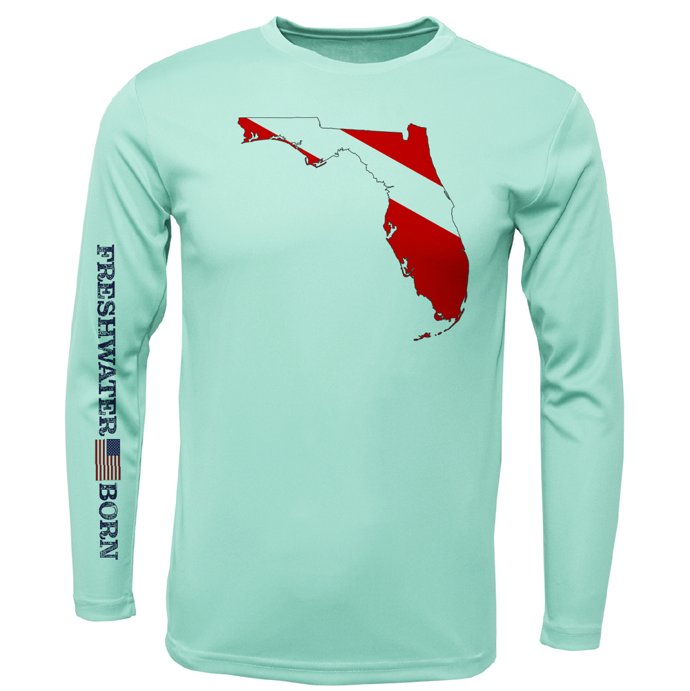 Florida Diver Freshwater Born Men's Long Sleeve UPF 50+ Dry-Fit Shirt