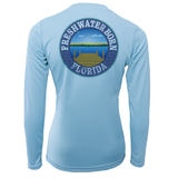 USF Green and Gold Freshwater Born Women's Long Sleeve UPF 50+ Dry-Fit Shirt