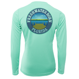 Garnet and Gold Freshwater Born Women's Long Sleeve UPF 50+ Dry-Fit Shirt