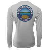 USF Green and Gold Freshwater Born Women's Long Sleeve UPF 50+ Dry-Fit Shirt