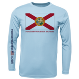 Florida Flag Freshwater Born Girl's Long Sleeve UPF 50+ Dry-Fit Shirt