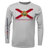 Florida Flag Freshwater Born Boy's Long Sleeve UPF 50+ Dry-Fit Shirt