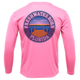 Florida Flag Freshwater Born Girl's Long Sleeve UPF 50+ Dry-Fit Shirt