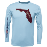 FSU Garnet and Gold Freshwater Born Boy's Long Sleeve UPF 50+ Dry-Fit Shirt