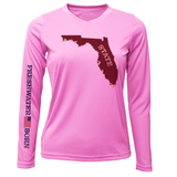 Garnet and Gold Freshwater Born Women's Long Sleeve UPF 50+ Dry-Fit Shirt