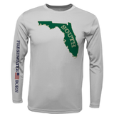 USF Green and Gold Freshwater Born Girl's Long Sleeve UPF 50+ Dry-Fit Shirt