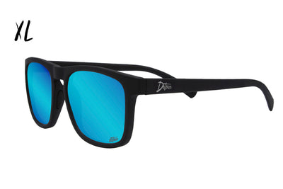 Floaties XL - Matte Black - Electric Blue Lens Polarized