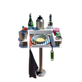 Docktail Butler Boat Table with Pedestal Table Attachment Options
