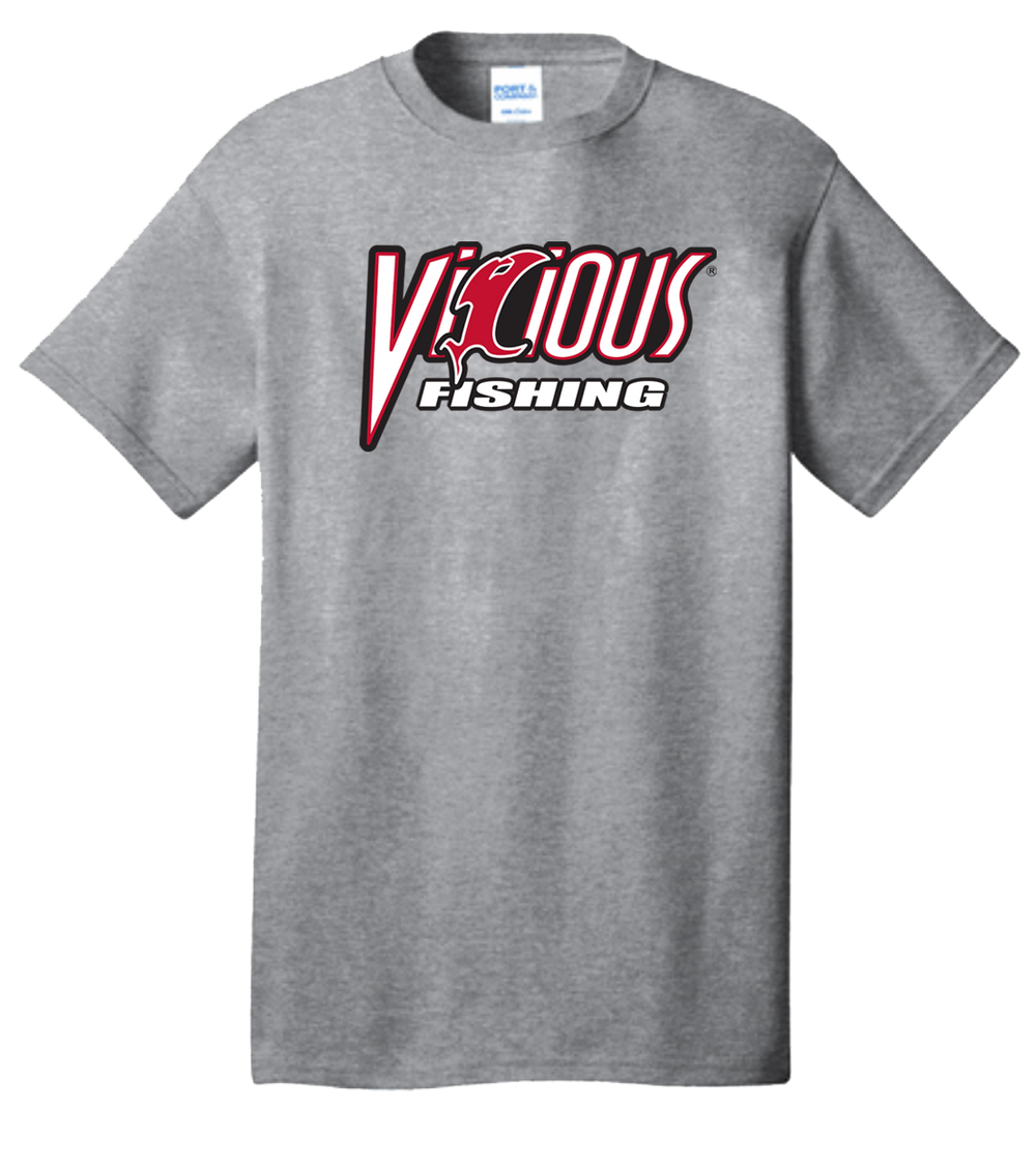 Vicious Fishing Logo Tee - Classic Grey