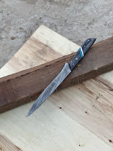 Custom Handmade Damascus Steel Fishing Fillet Knife - 13" with Pakkawood Handle