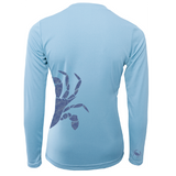 Blue Crab Wrap Women's Long Sleeve UPF 50+ Dry-Fit Shirt