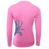 Blue Crab Wrap Women's Long Sleeve UPF 50+ Dry-Fit Shirt