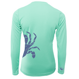 Blue Crab Wrap Women's Long Sleeve UPF 50+ Dry-Fit Shirt