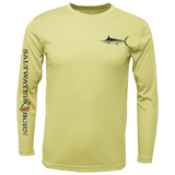 Blue Marlin on Chest Long Sleeve UPF 50+ Dry-Fit Shirt
