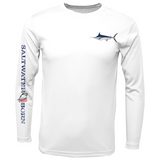 Blue Marlin on Chest Long Sleeve UPF 50+ Dry-Fit Shirt