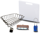 Accessory Kit - Divider/Cutting Board, Basket, Lock, Light, & Plug for Coolers