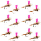 Adams Hi-Viz Parachute Classic Dry Fly - 12 Flies Hook Size 18
