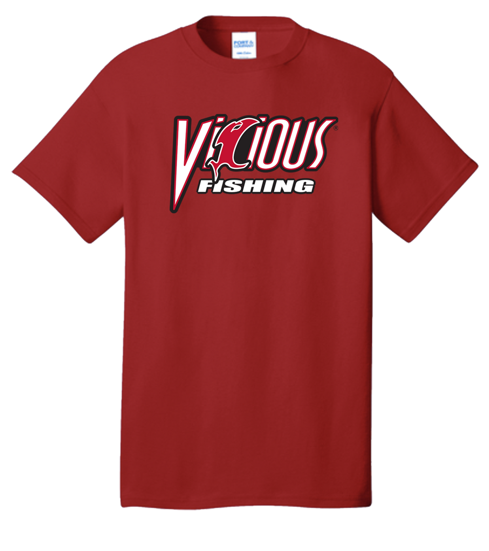 Vicious Fishing Logo Tee - Classic Red
