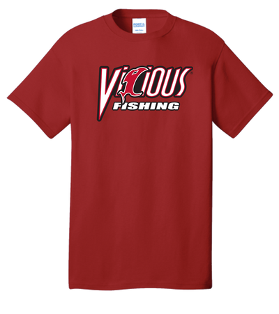 Vicious Fishing Logo Tee - Classic Red