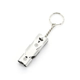 1Pcs Double Pipe Whistle Pendant Keychain High Decibel Portable Outdoor Survival Emergency Camping Tool Multifunction Whistle