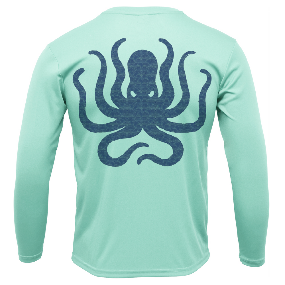 DFW, TX Freshwater Born Kraken Men's Long Sleeve UPF 50+ Dry-Fit Shirt