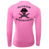 Florida Freshwater Born "All For Rum and Rum For All" Women's Long Sleeve UPF 50+ Dry-Fit Shirt