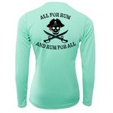 Florida Freshwater Born "All For Rum and Rum For All" Women's Long Sleeve UPF 50+ Dry-Fit Shirt