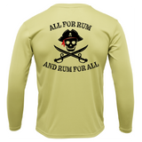 Florida Freshwater Born "All For Rum and Rum For All" Men's Long Sleeve UPF 50+ Dry-Fit Shirt