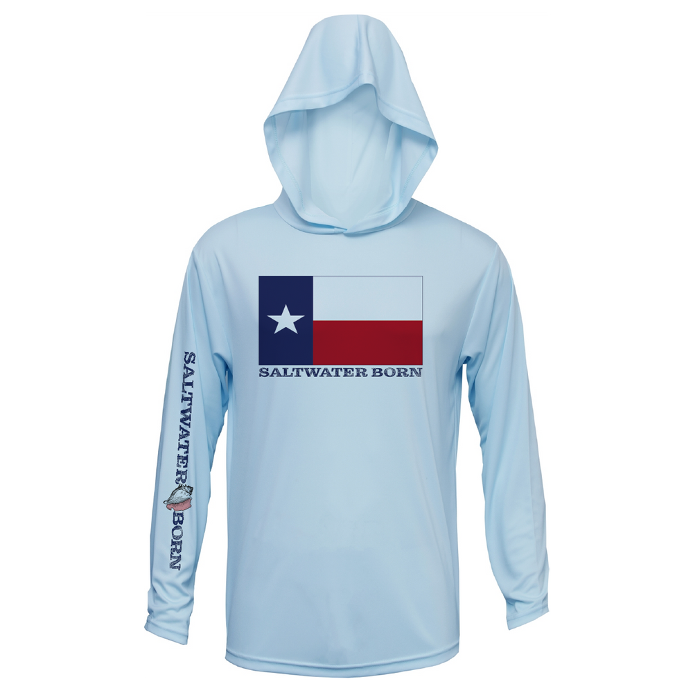 Texas Flag Boys Long Sleeve UPF 50+ Dry-Fit Hoody