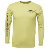 Yellowfin Tuna on Chest Long Sleeve UPF 50+ Dry-Fit Shirt