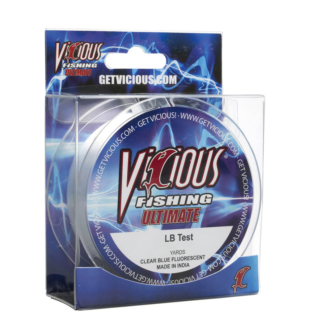 Vicious Ultimate Clear-Blue Fluorescent Mono - 4 Lb Test